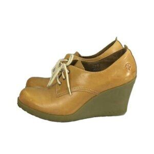 Dr. Marten's Mimi Yellow Wedge Platform Lace Up